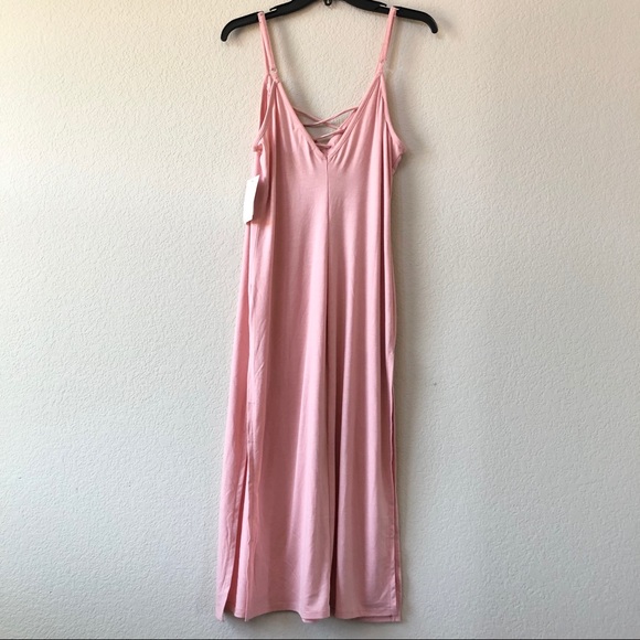NWT Miken Lace Up Cover Up Swim Midi Dress Rose S - Picture 3 of 4